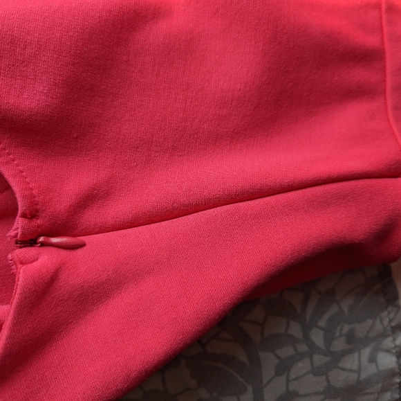 Seven Sister Coral Pink Plunging V Dress - Picture 5 of 6